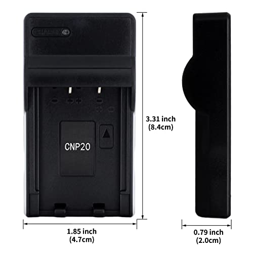 Norifon NP-20 USB Charger for Casio Exilim Card EX-M20, EX-S100, EX-S3, EX-S500, EX-S600, EX-S770, EX-S880, Exilim Zoom EX-Z18, EX-Z3, EX-Z4, EX-Z5, EX-Z6, EX-Z60, EX-Z70 Camera and More - Image 3