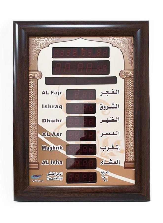 Crony AZ4030-6 ساعة عدن الإسلامية أذان ساعة حائط مسجد وقت الصلاة ساعة حائط وقت الصلاة الإسلامية  - Image 3