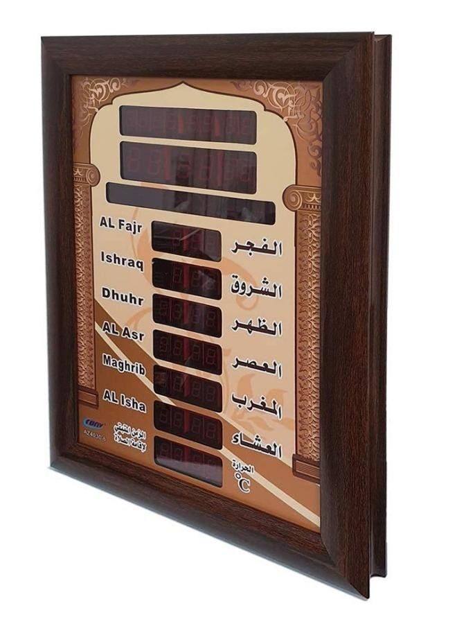Crony AZ4030-6 ساعة عدن الإسلامية أذان ساعة حائط مسجد وقت الصلاة ساعة حائط وقت الصلاة الإسلامية  - Image 2