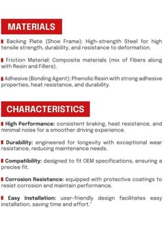 WEMZER INDUSTRIES WEMZER | Premium Brake Shoe |44060-ED026-WZ|Compatible With: Citroën, Mitsubishi, Nissan, Peugeot (Find Fitting Compatibility in Description)  - Image 2