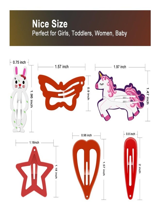 ECADY Hair Clips 150pcs Cute Snap Barrettes for Girls, Toddlers, Baby, Kids Accessories - Image 4