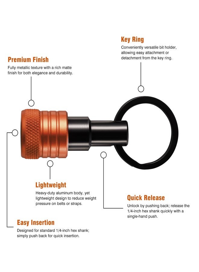 كاترك مجموعة حاملات بتات من 12 قطعة، حاملات بتات بمقبس سداسي مقاس 1/4 بوصة لأدوات المثاقب ذات التأثير ومفك الصواميل وأداة تمديد مفك براغي سريعة الفك مع حلقة تثبيت، أدوات هدايا للرجال (برتقالي) - Image 2