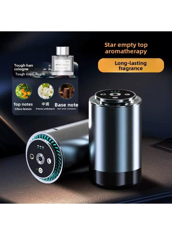 معطر هواء السيارة الذكي مع ضوء محيطي LED | آلة عطرية ذكية | معطر هواء قابل لإعادة الشحن عبر USB للسيارة – يزيل الروائح ويحافظ على الهواء منعشًا - Image 1