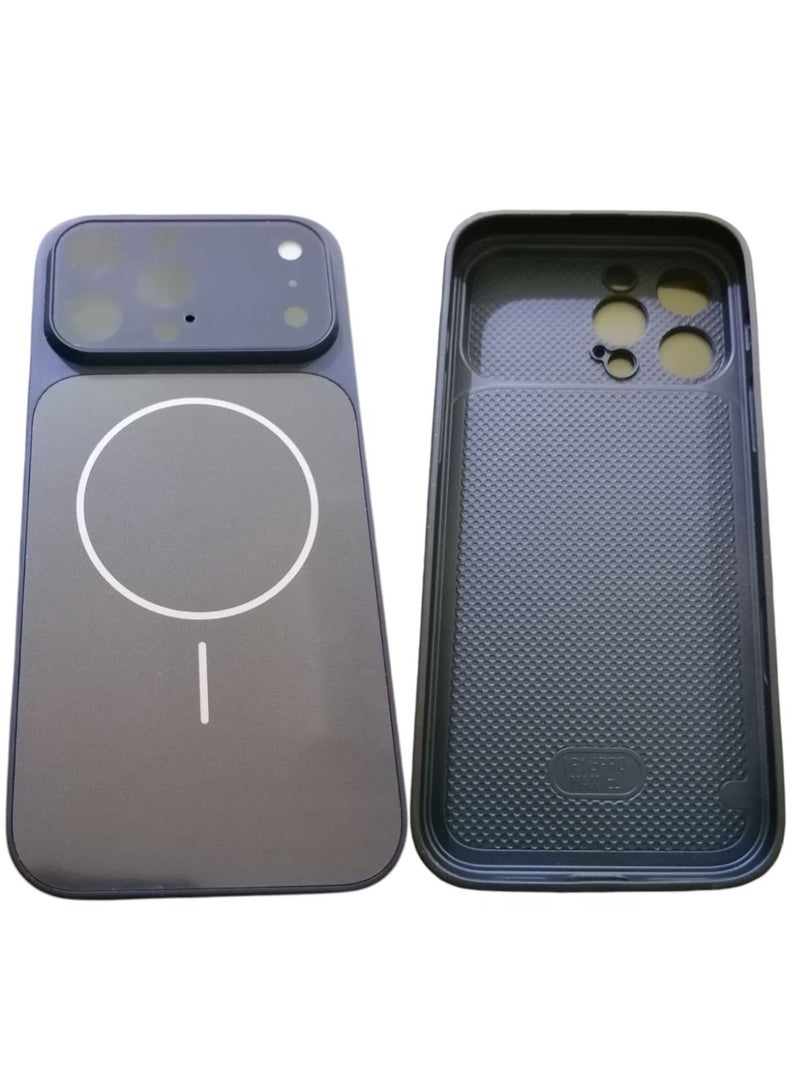 Unipha iPhone 16 Pro Max Protective Case, Matte Glass Lens Protection, Shockproof, Magnetic, with AG Glass Crystal Texture and Supports Wireless Charging - Image 1