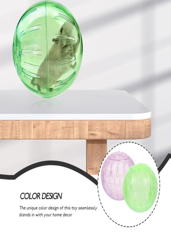 BESPORTBLE 2pcs Hamster Running Ball Toy Gerbil Exercise Hamster Cages Wheel Accessories House Gerbil Toys Giant Ball Dwarf Cage Hedgehog Accessories Plastic - Image 5