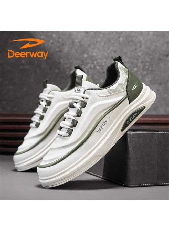 Deerway Men's Shoes  Autumn Winter Casual Fashion White Green Sneakers Size 42 - Image 5