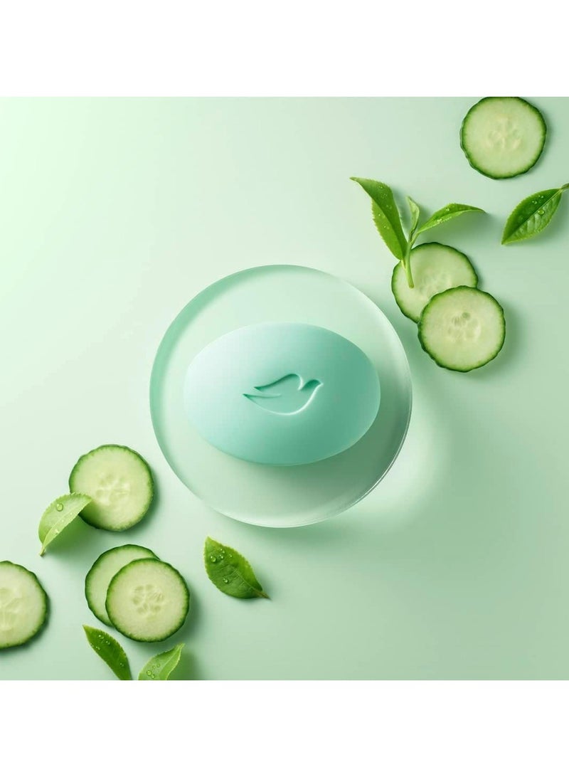 دوف قطعة صابون كريم الجمال بالخيار والشاي الأخضر - 125x 4 جم - Image 2