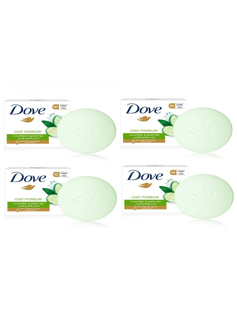 دوف قطعة صابون كريم الجمال بالخيار والشاي الأخضر - 125x 4 جم - Image 1