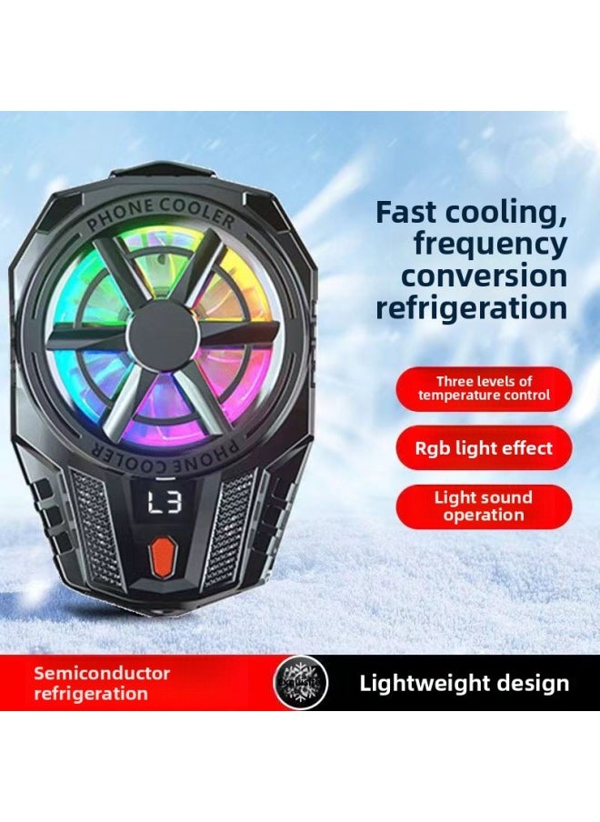 Generic - Mobile Phone Radiator Semiconductor X116 Ice Porcelain Refrigeration Mobile Phone Cooling Adjustable Digital Display Game Live Back Clip Type-Color:X116A Semiconductor Heat Sink - Image 1