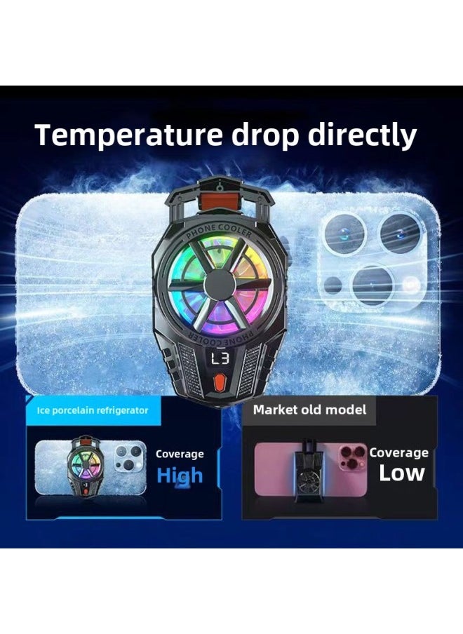 Generic - Mobile Phone Radiator Semiconductor X116 Ice Porcelain Refrigeration Mobile Phone Cooling Adjustable Digital Display Game Live Back Clip Type-Color:X116A Semiconductor Heat Sink - Image 1