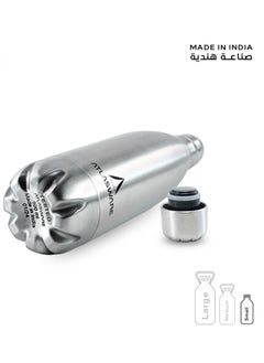 Atlasware Water Bottle with a Capacity of 500 ml, Stainless Steel Water Bottle that keeps Cold for 37 Hours and Keeps Heat for 16 Hours, Silver  - Image 4
