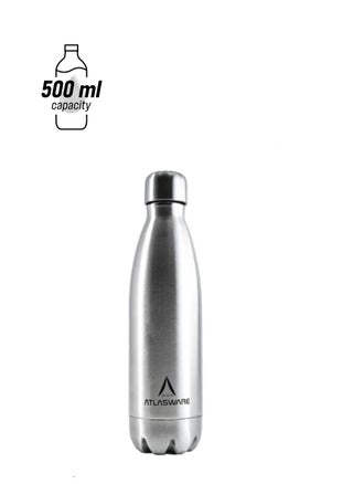 Water Bottle with a Capacity of 500 ml, Stainless Steel Water Bottle that keeps Cold for 37 Hours and Keeps Heat for 16 Hours, Silver - pzsku/Z39C71BD1B882E50E8607Z/45/1747911084/69502f6e-63ce-4b6c-833b-cd869374e3ea