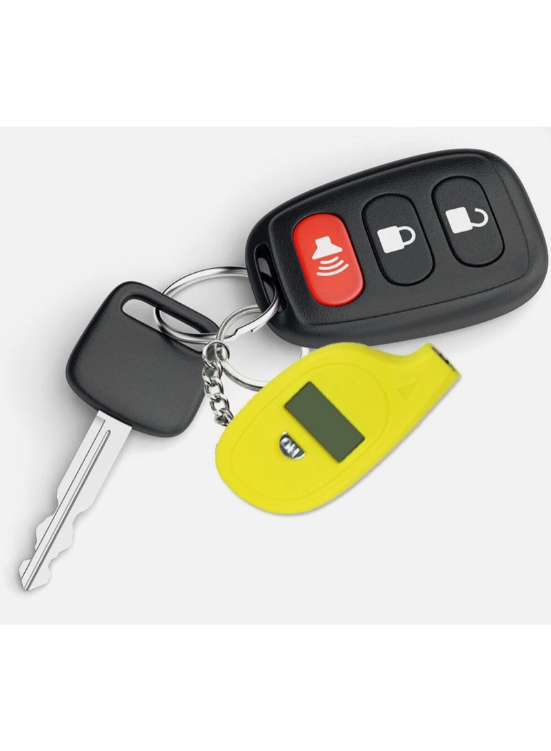 جهاز قياس ضغط الهواء على شكل سلسلة مفاتيح صغيرة، 2-150 رطل/بوصة مربعة، كيلوباسكال/بار/سم²، شاشة LCD رقمية، أداة فحص ضغط إطارات السيارة - Image 2