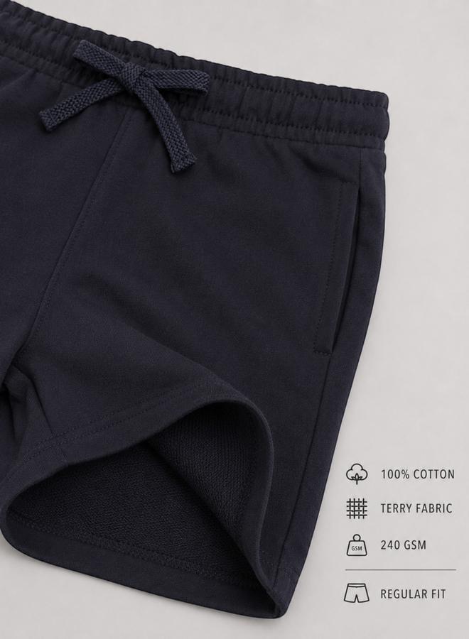 victor and jane Kids Grey Cotton Jersey Shorts - Image 4