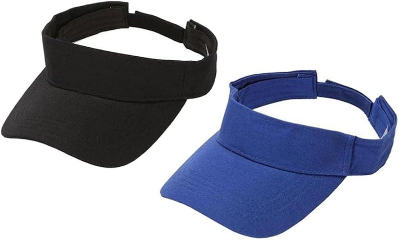 klarako2x Pure Cotton Adjustable Sun Visor Hat Golf Tennis Summer Beach Sports Cap - Image 1