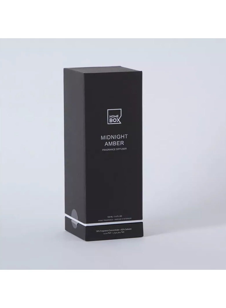 Home Box Eden Midnight Amber Reed Diffuser with Aluminum Jar - 100 ml  - Image 4