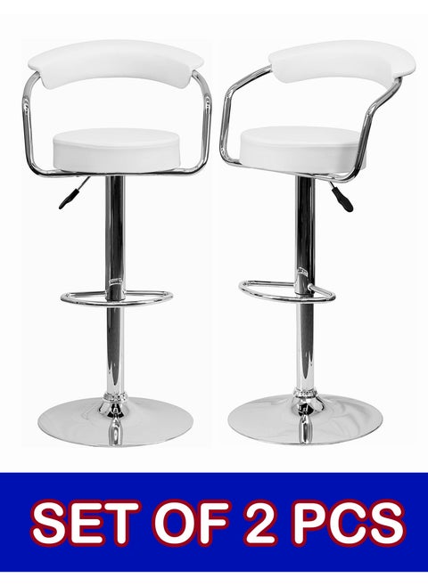 SET OF 2 Bar Stools Modern Counter Height Barstools Adjustable