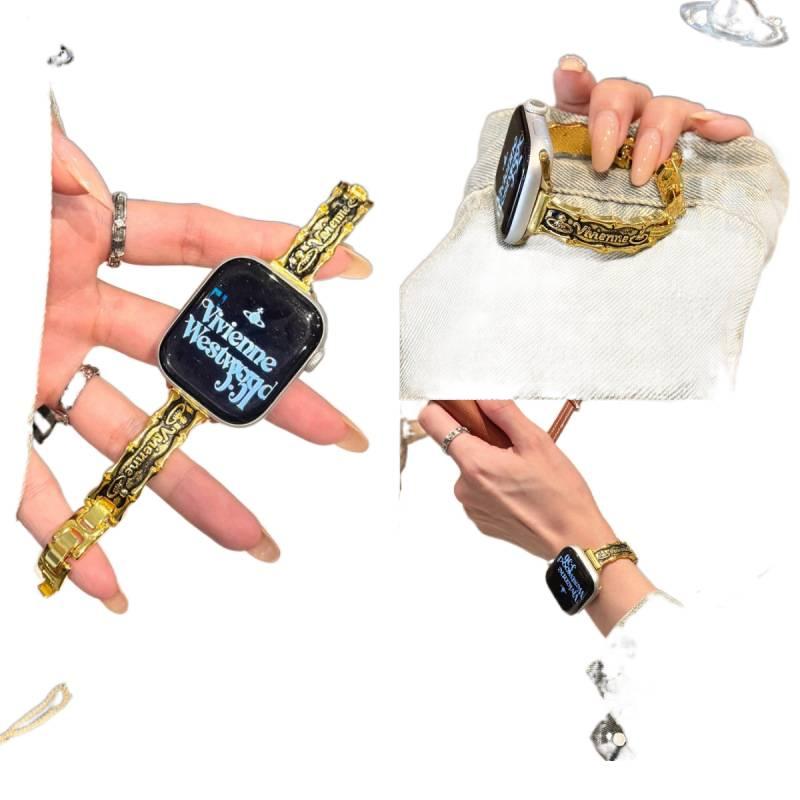 منتج لـ الاستخدام باللون ذهبي Apple Watch and Huawei GT6 and Xiaomi Watc اليومي للساعة الذكية واستبدال السوار والرياضة وتغيير الإطلالة - Image 1