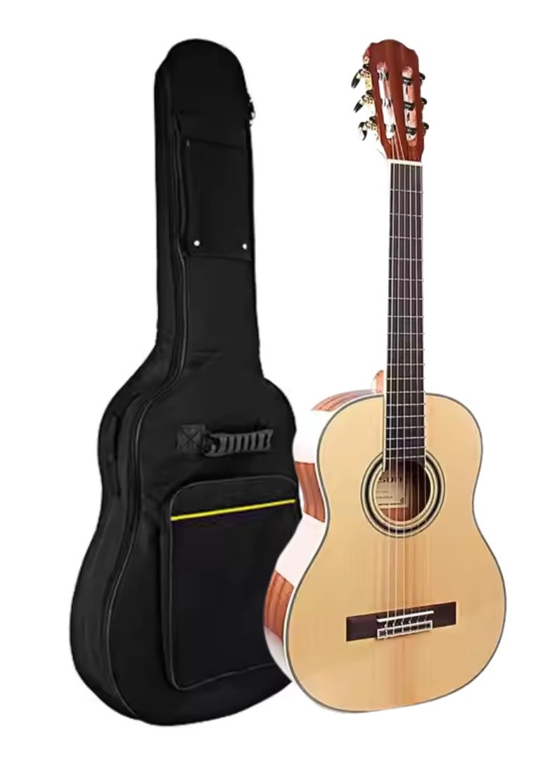 Megarya MegArya 34-Inch Classical Acoustic Guitar – Natural Wood Finish, High-Quality Nylon Strings, Includes Carry Bag  - Image 1