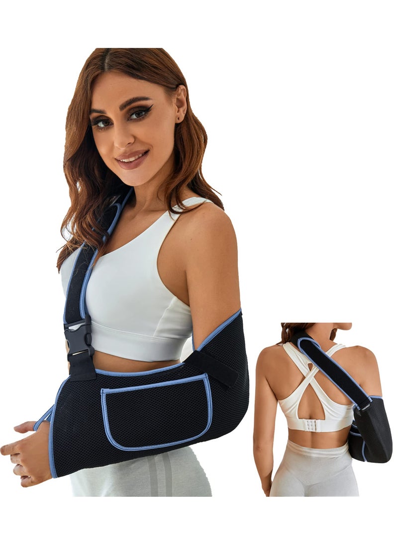 Barakah Arm Sling Shoulder Immobilizer, Medium Rotator Cuff Support Brace for Injury, Comfortable Medical Sling for Men & Women, Fits Left & Right Arm, Ideal for Broken, Dislocated, Fractured - Image 1