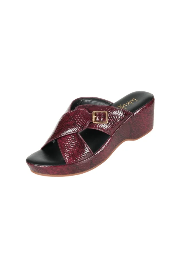 092-2967 Michelle Morgan Ladies Wedge sandals4ZD19S Bordo