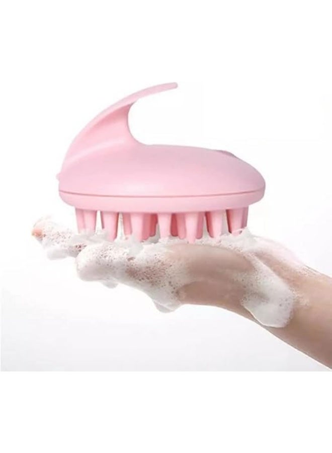 Soft Silicone Scalp Massager Brush – Hair Care Shampoo Brush, Deep Scalp Cleansing, Perfect for Exfoliating Dead Skin and Promoting Scalp Circulation – Daily Use Hair Care Tool for Women and Men – Pink Color - Image 1