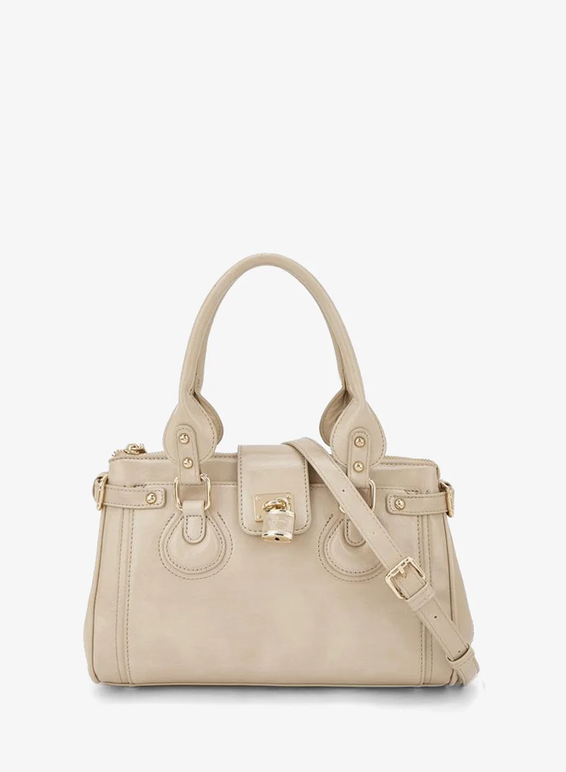 Solid Tote Bag With Detachable Strap