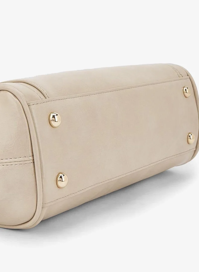 Celeste BEIGE Solid Tote Bag With Detachable Strap for Women | Best Price UAE