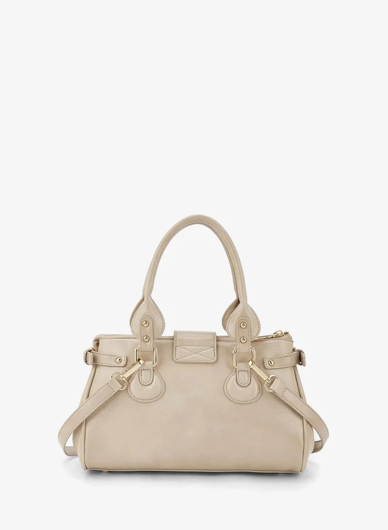 Celeste BEIGE Solid Tote Bag With Detachable Strap for Women | Best Price UAE