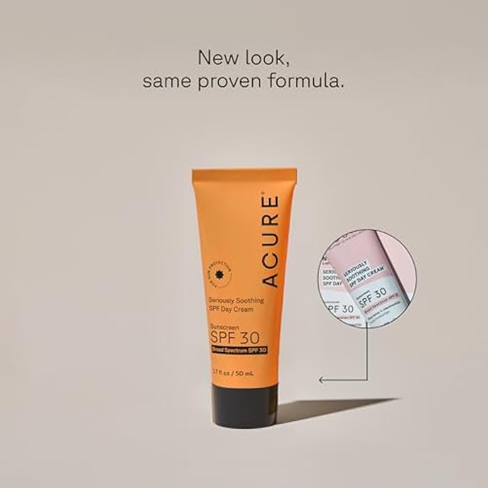 Acure Seriously Soothing SPF 30 Day Cream - Face Moisturizer with SPF 30, Anti Aging Zinc Oxide Sunscreen, Hydrating Face Cream, Daily Facial Care for Women & Men with Niacinamide, Vegan - 1.7 fl oz - Image 2