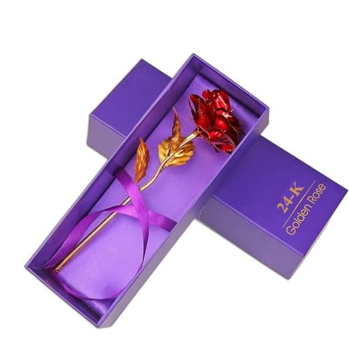 Saugat Traders Love Gift For Girlfriend Combo - Golden Rose & Dairy Milk Silk Chocolate - Valentine Day-Birthday-Rose Day Gift Proposal - Image 5