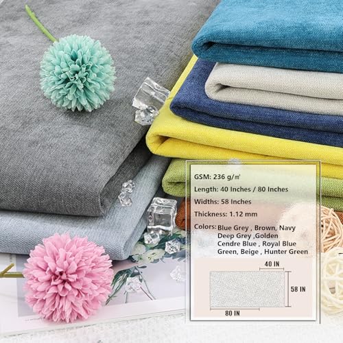 M Mute Touch 58" x 40" Chenille Fabric | Soft Luxury for Home Decor & Fashion | Crafting Cozy Comfort & Timeless Elegance (Beige) - Image 5