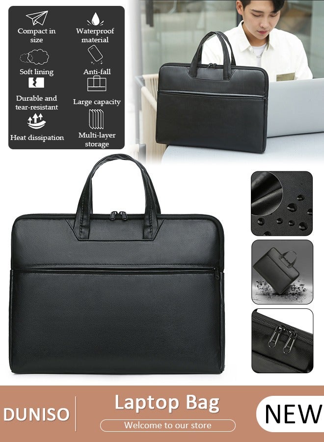 DUNISO Laptop Bag 15 Inch Laptop Briefcase Large Waterproof Laptop Case for Men Women Business Office Work Computer Bag - Image 1