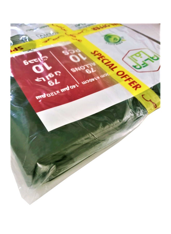ALFA 10-Piece Biodegradable Trash Bags, Pack Of 2 Green - Image 3
