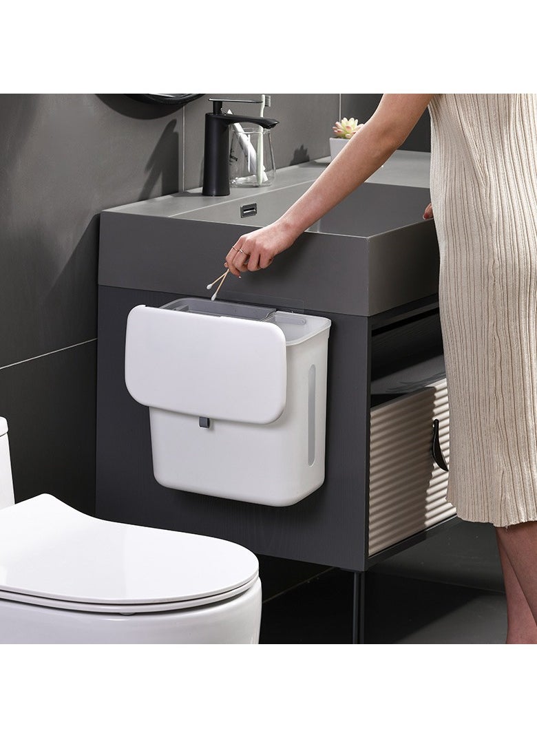 MIXDE Kitchen Wall-mounted Trash Can,Dry And Wet Separation Dual-Purpose Garbage Bin For Bathroom  - Image 1