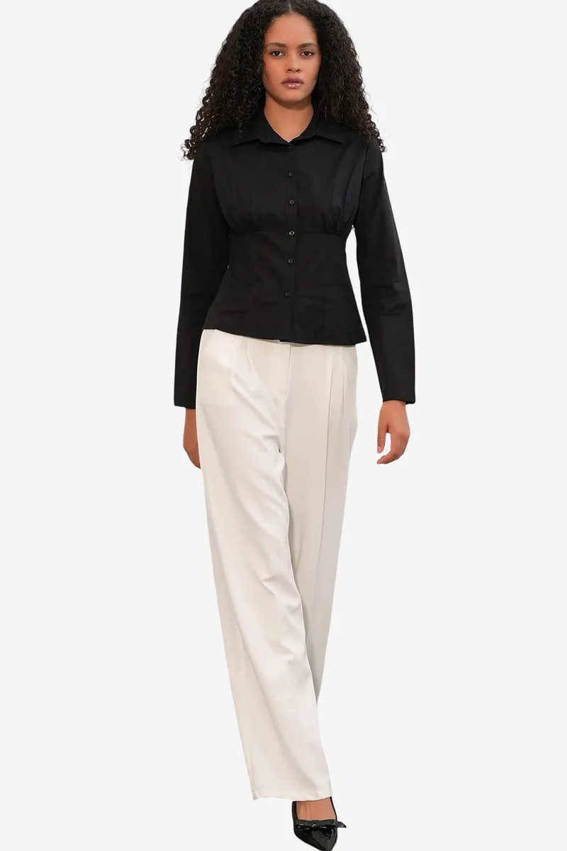 بيغ دارت BDART Fitted Poplin Button-Up Short Shirt