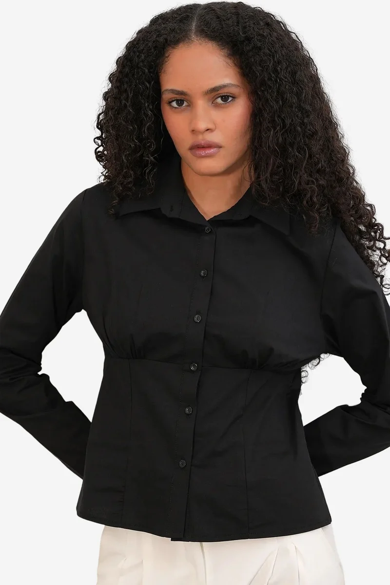 بيغ دارت BDART Fitted Poplin Button-Up Short Shirt