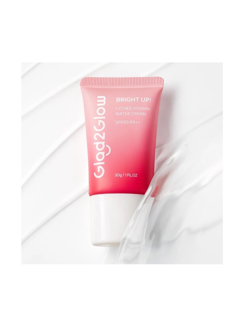 Glad2Glow Lychee Vitamin Water Cream 30g - Image 1