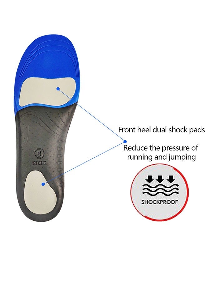 Arch Support Orthotic Insoles, Full-Length Orthopedic Insoles for Plantar Fasciitis, Shock Absorption Cushioning Function Inserts for Flat Feet Heel Spurs Foot Pain overpronation Men Women (M 42-44) - Image 3