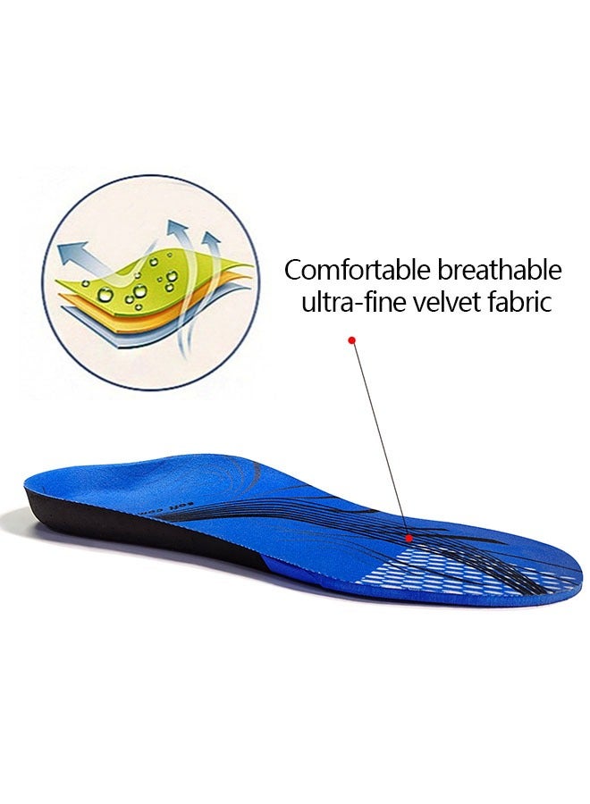Arch Support Orthotic Insoles, Full-Length Orthopedic Insoles for Plantar Fasciitis, Shock Absorption Cushioning Function Inserts for Flat Feet Heel Spurs Foot Pain overpronation Men Women (M 42-44) - Image 4