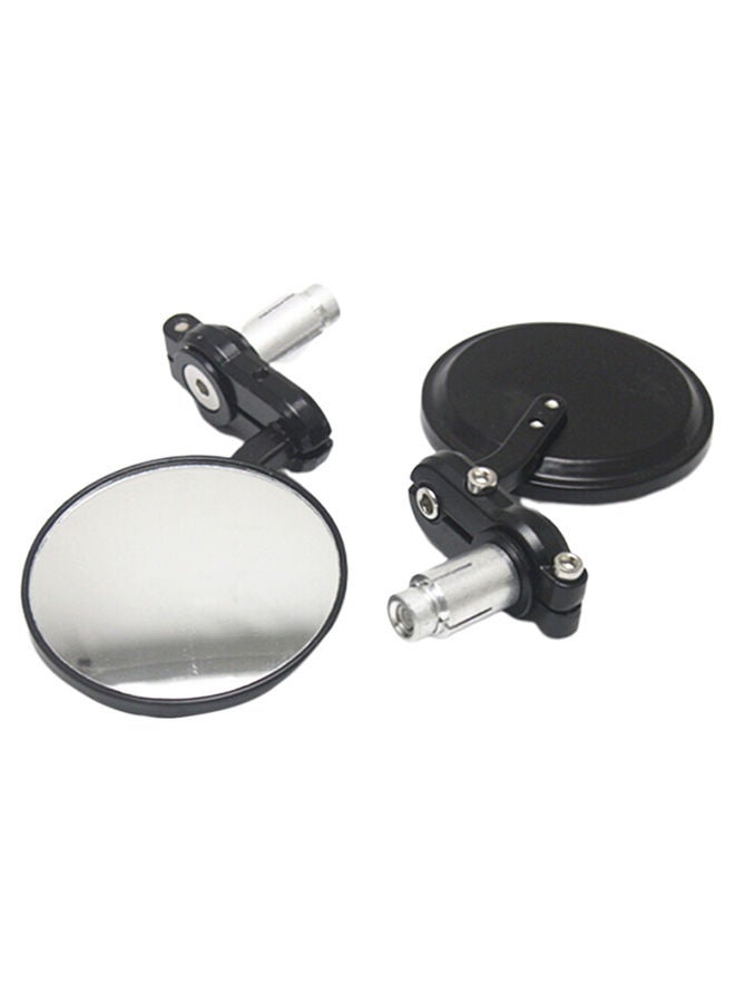 NIBEMINENT 2-Piece Motorcycle Round Rear View Side Mirror Set  - Image 2