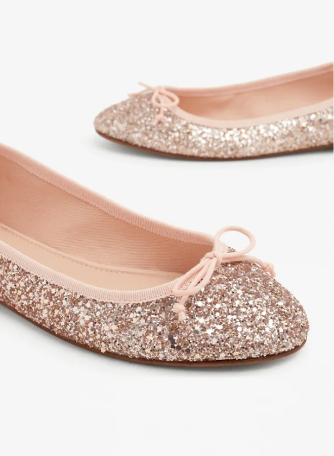 House of Ballerinas Pink Glitter Ballet Flats