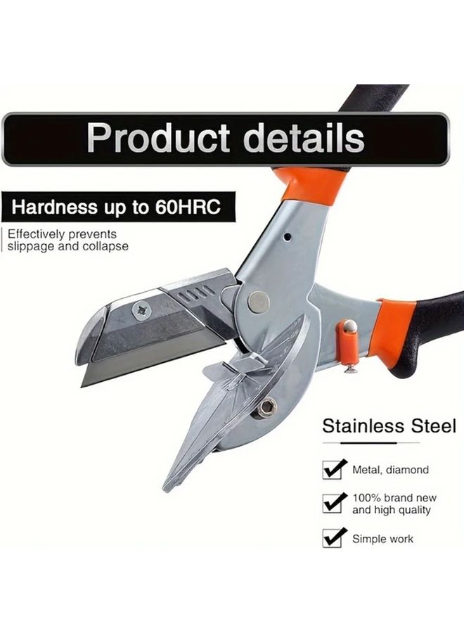 Multi Angle Miter Cutter Hand Tool Silvery Adjustable Metal Cutter For Plastic PVC And Mold Decoration Uncharged Power Mode 3D Printer Accessories One Size - Image 5