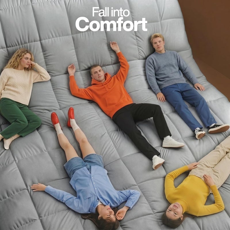 Comforter Duvet Insert - Quilted Comforter with Corner Tabs - Box Stitched Down Alternative Comforter (Queen, Light Grey) (UB2475) - Image 3