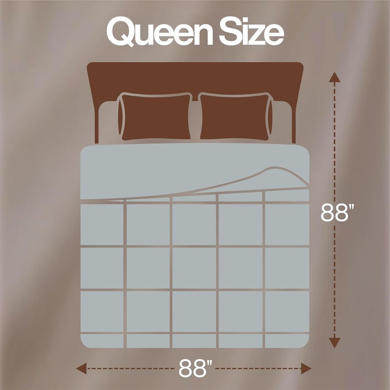Comforter Duvet Insert - Quilted Comforter with Corner Tabs - Box Stitched Down Alternative Comforter (Queen, Light Grey) (UB2475) - Image 2
