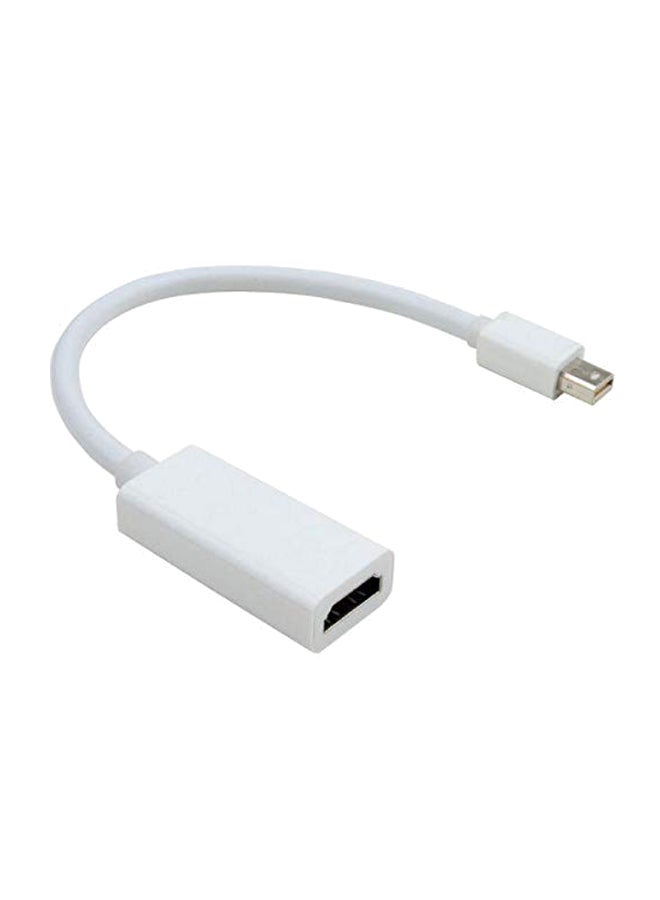 Mini Display Port To HDMI Adapter Cable White