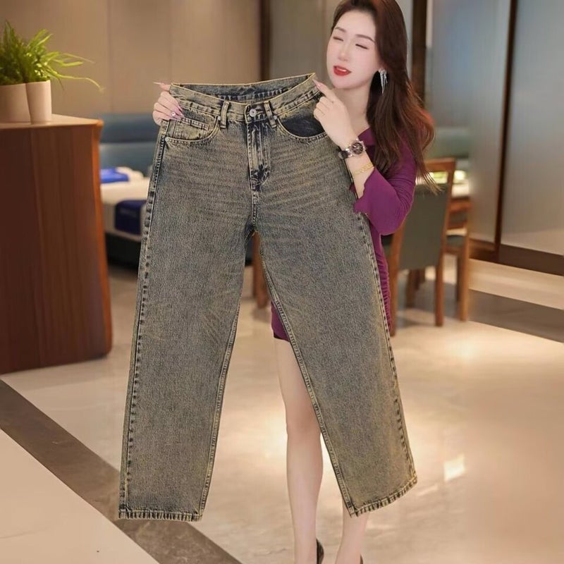 Unisex Classic Denim Jeans Loose Fit Daily Outdoor Wear - Image 1