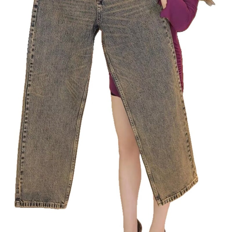 Unisex Classic Denim Jeans Loose Fit Daily Outdoor Wear - Image 4