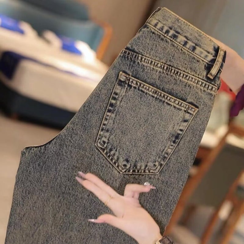 Unisex Classic Denim Jeans Loose Fit Daily Outdoor Wear - Image 3