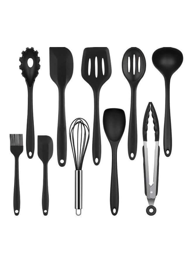 نيبمينينت 11-Piece Silicone Kitchen Utensils Set Black one sizecm - Image 2
